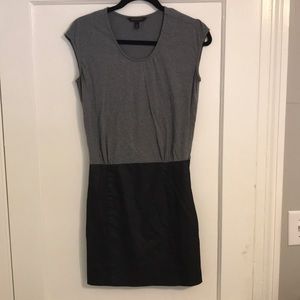 Grey and black sleeveless dress by Banana Republic